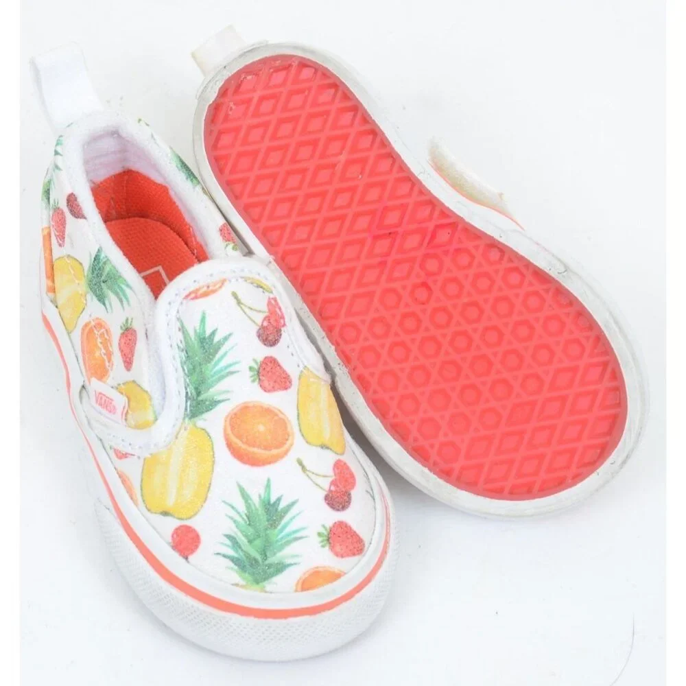 Vans Fruit Slip-on Infant Kids Sneakers Size 6 Slip-on Cherries Oranges NWT - Picture 2 of 8